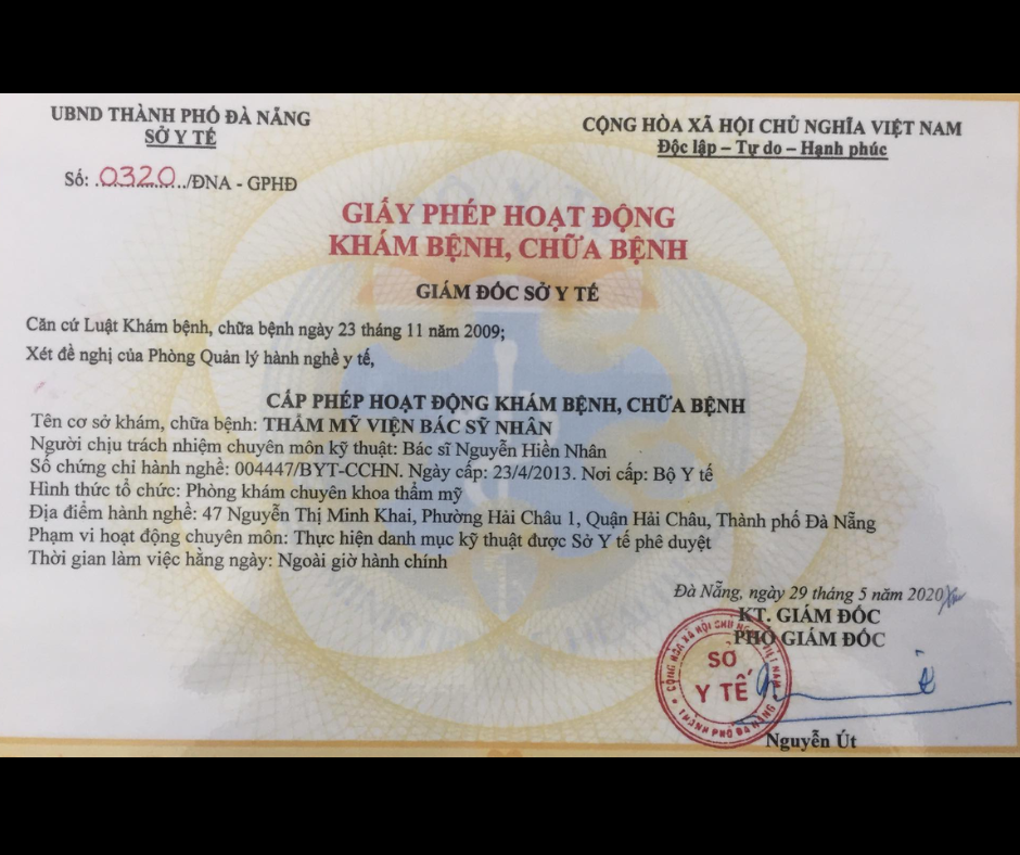 GPHĐ Thẩm mỹ viện Bs Nhân